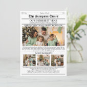 クリスマスファミリー新聞写真ニュースレター シーズンカード (スタンド正面)