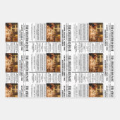 クリスマスファミリー新聞+レビュー年写真 ラッピングペーパーシート (正面)