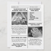 クリスマスファミリー新聞+レビュー年写真 招待状 (裏面)