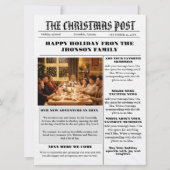 クリスマスファミリー新聞+レビュー年写真 招待状 (裏面)