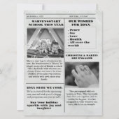 クリスマスファミリー新聞+レビュー年写真 招待状 (裏面)