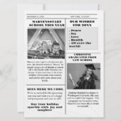 クリスマスファミリー新聞+レビュー年写真 招待状 (裏面)