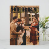 クリスマスファミリー新聞+レビュー年写真 招待状 (スタンド正面)