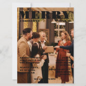 クリスマスファミリー新聞+レビュー年写真 招待状 (正面)