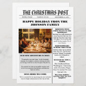 クリスマスファミリー新聞+レビュー年写真 招待状 (正面/裏面)