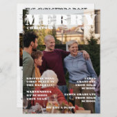 クリスマスファミリー新聞+レビュー年写真 招待状 (正面/裏面)