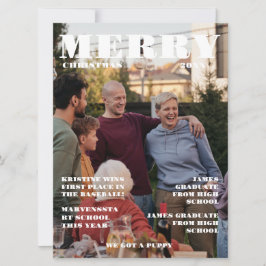 クリスマスファミリー新聞+レビュー年写真 招待状