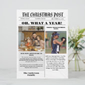 クリスマスファミリー新聞+レビュー年写真 招待状 (スタンド正面)