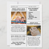 クリスマスファミリー新聞+レビュー年写真 招待状 (裏面)