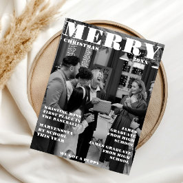 クリスマスファミリー新聞+レビュー年写真 招待状