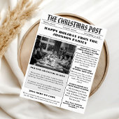 クリスマスファミリー新聞+レビュー年写真 招待状