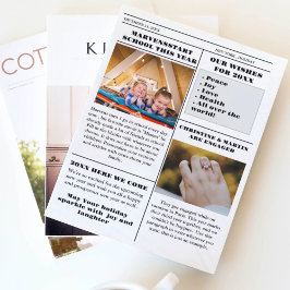 クリスマスファミリー新聞+レビュー年写真 招待状