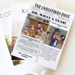 クリスマスファミリー新聞+レビュー年写真 招待状