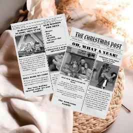 クリスマスファミリー新聞+レビュー年写真 招待状