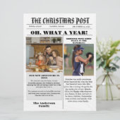 クリスマスファミリー新聞+レビュー年写真 招待状 (スタンド正面)