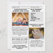 クリスマスファミリー新聞+レビュー年写真 招待状 (裏面)