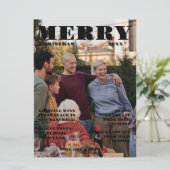 クリスマスファミリー新聞+レビュー年写真 招待状 (スタンド正面)
