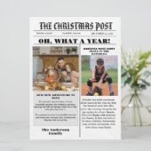 クリスマスファミリー新聞+レビュー年写真 招待状 (スタンド正面)