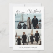 クリスマスファミリー航海のビーチ海事写真 シーズンカード (正面)