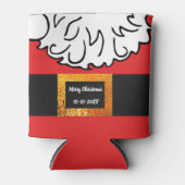 クリスマスファミリー記念サンタクロース柄 缶クーラー (正面)