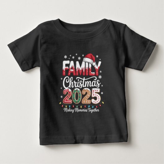 クリスマスファミリー 2025 ベビーTシャツ (正面)