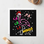 クリスマスファララミンゴエッセンシャル ノートカード (正面/裏面インサイチュ)