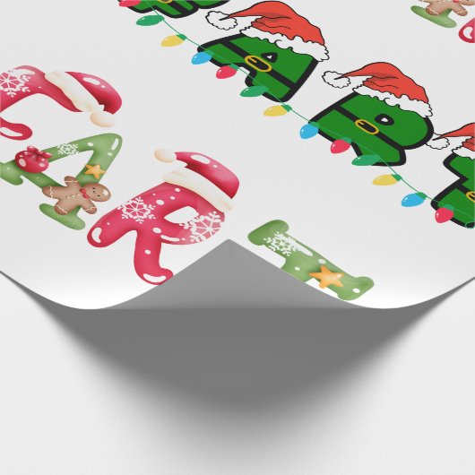 クリスマスファルトユーモア ラッピングペーパー (角)