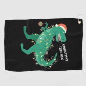 クリスマスファンキー冬恐竜の木 ゴルフタオル (横)