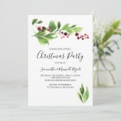 クリスマスファンクション招待状レッドベリー&グリーンリー 招待状 (スタンド正面)