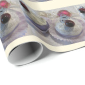 クリスマスファンシーのカップケーキの飾り ラッピングペーパー (ロールコーナー)