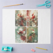 クリスマスファンシーの羽 薄葉紙 (クラフト)