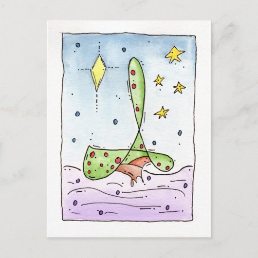 クリスマスファンシーの「木」 ポストカード (正面)