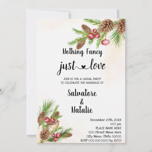 クリスマスファンシーは何も愛の駆け落ち 招待状 (正面)