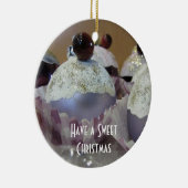 クリスマスファンシーカップケーキ セラミックオーナメント (右)