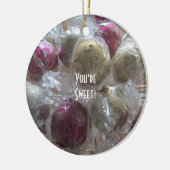 クリスマスファンシーキャンディ セラミックオーナメント (左)