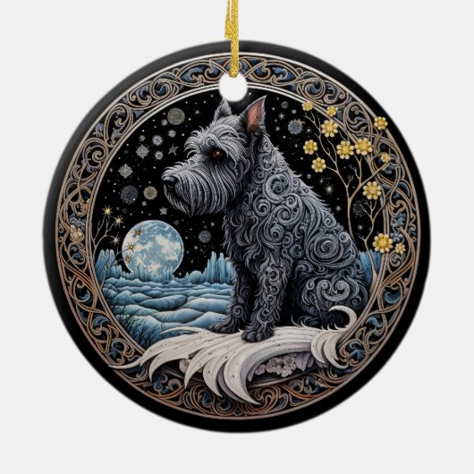 クリスマスファンタジースコットランド セラミックオーナメント (裏面)