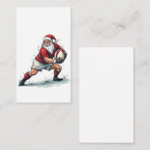 クリスマスファンタジーフットボールでサンタクロースを演じる ノートカード (正面/裏面)