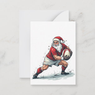 クリスマスファンタジーフットボール サンタクロースプレー ノートカード