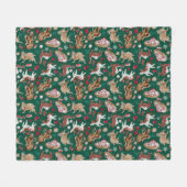 クリスマスファンタジー焼いた品 フリースブランケット (正面(横))