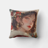 クリスマスファンタジー：ホリデーロマンス装飾用クッション クッション (裏面)