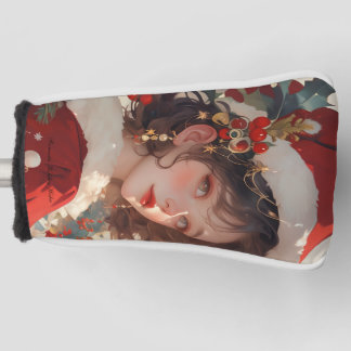 クリスマスファンタジー：ロマンチックなホリデーパターカバー ゴルフヘッドカバー