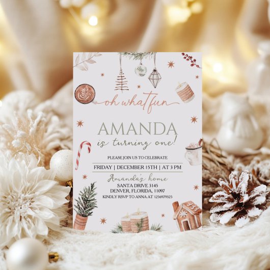 クリスマスファーストバースデー 招待状