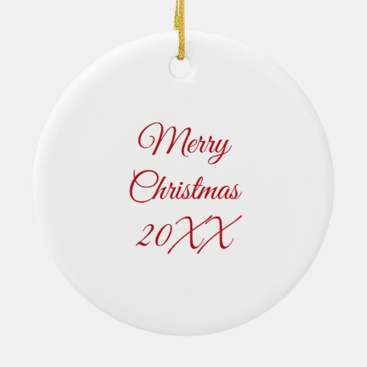 クリスマスファームの美しいパーソナライズされた馬 セラミックオーナメント (裏面)