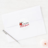 クリスマスファームの詩の上の白 ラウンドシール (封筒)