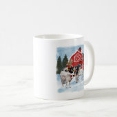 クリスマスファームアニマルズ&バーン コーヒーマグカップ (正面右)