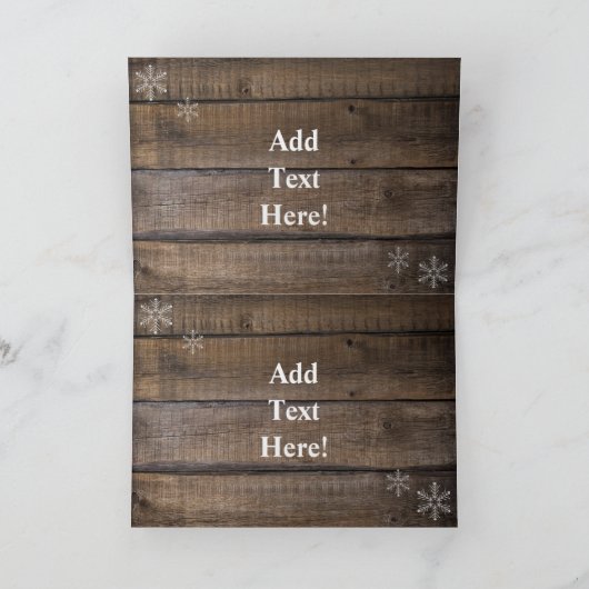 クリスマスファームトラクターとクリスマスツリーホリデイ シーズンカード (内部)