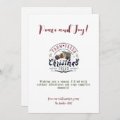 クリスマスファームトラックパインツリーアウトドアアドベンチャー シーズンカード (正面/裏面)