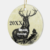 クリスマスファームハウスディアカントリークリスマスフォト セラミックオーナメント (左)