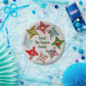 クリスマスファームハウスパッチワーク紙プレート ペーパープレート (パーティー)