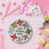 クリスマスファームハウスパッチワーク紙プレート ペーパープレート (パーティー)